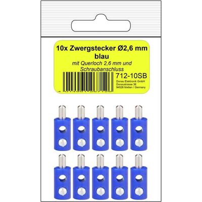 Donau 10 ZWERGSTECKER 2,6mm blau in SB, Elektronikkabel + Stecker, Blau Donau 10 ZWERGSTECKER 2,6mm blau in SB, Elektronikkabel + Stecker, Blau