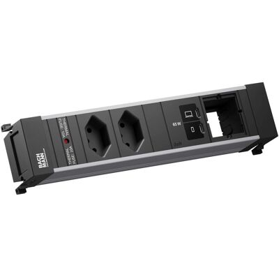 Bachmann, Steckdosenleiste, Einbausteckerleiste POWER FRAME M 2xT13 1xUSB C/C 65W (2x, Typ 13, USB-C) Bachmann, Steckdosenleiste, Einbausteckerleiste POWER FRAME M 2xT13 1xUSB C/C 65W (2x, Typ 13, USB-C)