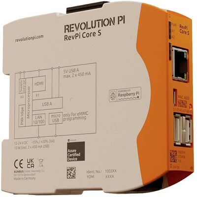 Kunbus - RevPi Core S - 8 GB - 24 V/DC - PLC-Modul Kunbus - RevPi Core S - 8 GB - 24 V/DC - PLC-Modul