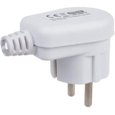 Maclean, Netzstecker + Netzkupplung, MCE330 - Winkelstecker 230V mit Erdung, UNISCHUKO, 16A, 250V, weiss, Universalstecker Maclean, Netzstecker + Netzkupplung, MCE330 - Winkelstecker 230V mit Erdung, UNISCHUKO, 16A, 250V, weiss, Universalstecker