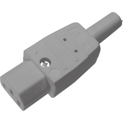 Kaiser Kaltgerätesteckdose, Elektronikkabel + Stecker, Grau Kaiser Kaltgerätesteckdose, Elektronikkabel + Stecker, Grau