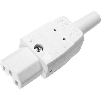 Kaiser Warmgerätedose, Elektronikkabel + Stecker, Weiss Kaiser Warmgerätedose, Elektronikkabel + Stecker, Weiss