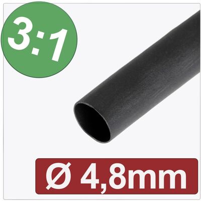 Quadrios, Schrumpfschlauch, 24CA285 Schrumpfschlauch mit Kleber Schwarz 4.80 mm 1.60 mm Schrumpfrat Quadrios, Schrumpfschlauch, 24CA285 Schrumpfschlauch mit Kleber Schwarz 4.80 mm 1.60 mm Schrumpfrat