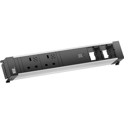 Bachmann, Steckdosenleiste, POWER FRAME L 2xUK916.5241xUSB C 60W 2xCM 0,2m GST18 (2x, BS 1363) Bachmann, Steckdosenleiste, POWER FRAME L 2xUK916.5241xUSB C 60W 2xCM 0,2m GST18 (2x, BS 1363)