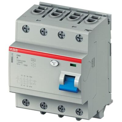 ABB, Schutzschalter, F404A-S63/0.1 FI-Schutzschalter 63A 4p 0,1mA 400VAC 50Hz ABB, Schutzschalter, F404A-S63/0.1 FI-Schutzschalter 63A 4p 0,1mA 400VAC 50Hz