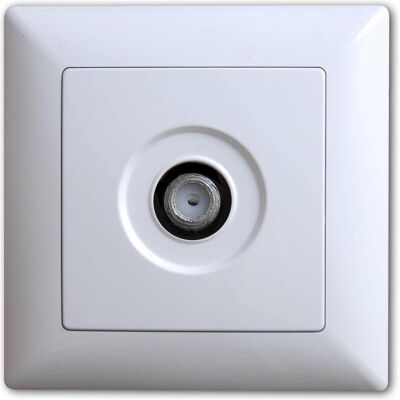 Gunsan Visage Sat Steckdose TV Antennendose F Stecker Weiss, Schalter + Taster, Weiss Gunsan Visage Sat Steckdose TV Antennendose F Stecker Weiss, Schalter + Taster, Weiss