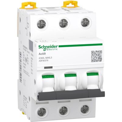 Schneider Electric, Schutzschalter, SE A9F90376 LS-Schalter IC60LMA 3P 6 Schneider Electric, Schutzschalter, SE A9F90376 LS-Schalter IC60LMA 3P 6