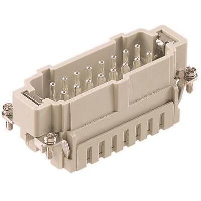 Harting HART Stifteinsatz HAN ES 09330162616 16-polig 1 (09330162616), Elektronikkabel + Stecker, Grau Harting HART Stifteinsatz HAN ES 09330162616 16-polig 1 (09330162616), Elektronikkabel + Stecker, Grau