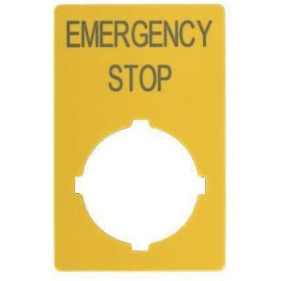 Eaton, Sicherheitskennzeichnung, Not-Halt-Schild 33x50mm GB EmergencyStop Eaton, Sicherheitskennzeichnung, Not-Halt-Schild 33x50mm GB EmergencyStop