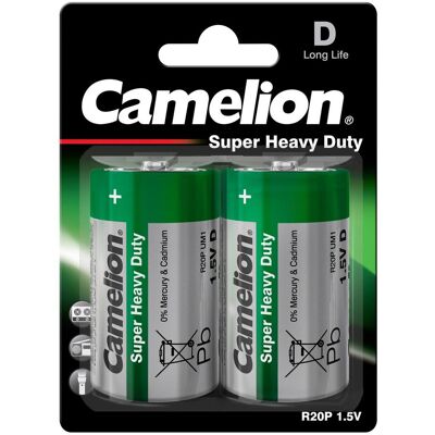 Camelion Mono R20 (2 Stk., D, 8000 mAh), Batterien + Akkus Camelion Mono R20 (2 Stk., D, 8000 mAh), Batterien + Akkus