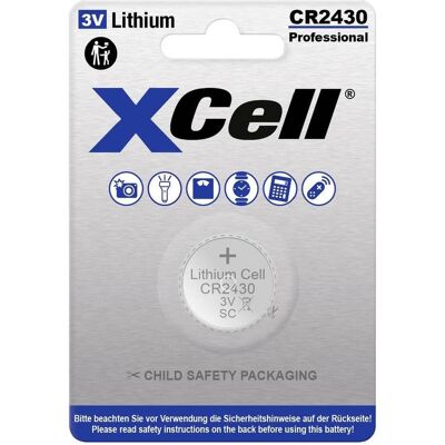 XCell Knopfzelle CR 2430 3 V 1 St. 280 Lithium (1 Stk.), Batterien + Akkus XCell Knopfzelle CR 2430 3 V 1 St. 280 Lithium (1 Stk.), Batterien + Akkus