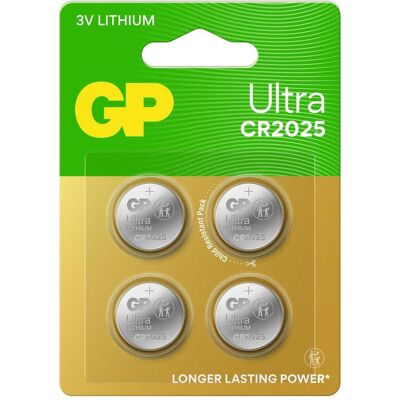 GP Batteries 4 GP Knopfzellen CR2025 3,0 V (4 Stk., CR2025, 145 mAh), Batterien + Akkus GP Batteries 4 GP Knopfzellen CR2025 3,0 V (4 Stk., CR2025, 145 mAh), Batterien + Akkus
