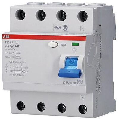 ABB, Schutzschalter, FI-Schutzschalter 4-polig 25A/0,3A ABB, Schutzschalter, FI-Schutzschalter 4-polig 25A/0,3A
