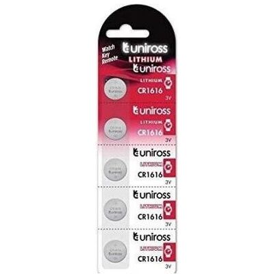 Uniross Lithium Button CR1616 3V - SP5 (5 Stk., CR1616), Batterien + Akkus Uniross Lithium Button CR1616 3V - SP5 (5 Stk., CR1616), Batterien + Akkus