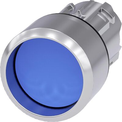 Siemens Drucktaster Front 1f bl Ř22mm rnd 3SU1050-0CB50-0AA0, Schalter + Taster, Blau Siemens Drucktaster Front 1f bl Ř22mm rnd 3SU1050-0CB50-0AA0, Schalter + Taster, Blau