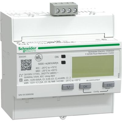 Schneider Electric iEM3265 - 3-Phasen Energiezähler - LCD 8-stellig Schneider Electric iEM3265 - 3-Phasen Energiezähler - LCD 8-stellig