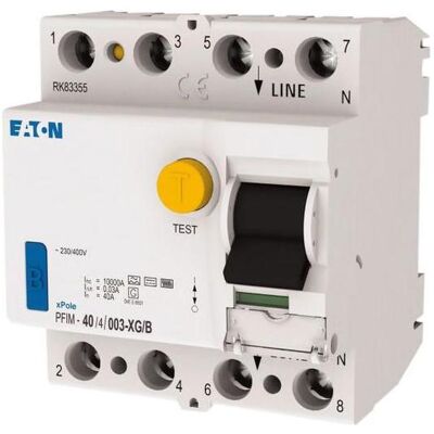 Eaton, Schutzschalter, FI-Schalter, allstromsensitiv, 40 A, 4p, 300305 Eaton, Schutzschalter, FI-Schalter, allstromsensitiv, 40 A, 4p, 300305