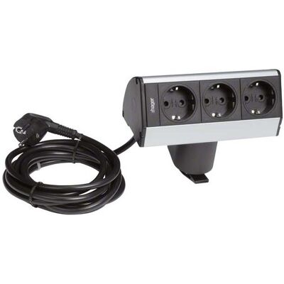 Hager TEH G7067 ELN Anbau-Anschlusseinheit 3Schuko (Gehäuse), Elektronikzubehör + Gehäuse, Silber Hager TEH G7067 ELN Anbau-Anschlusseinheit 3Schuko (Gehäuse), Elektronikzubehör + Gehäuse, Silber