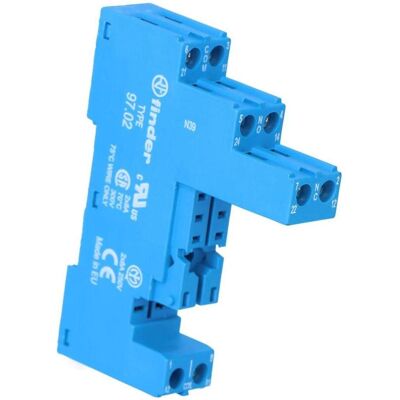 Finder, Zubehör Steuerungstechnik, Relaissockel 2-polig mit Bügel, Pole 2, DIN-Schiene 35 mm (Relaissockel) Finder, Zubehör Steuerungstechnik, Relaissockel 2-polig mit Bügel, Pole 2, DIN-Schiene 35 mm (Relaissockel)