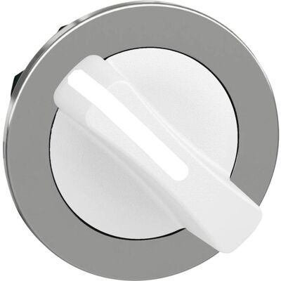 Schneider Electric Frontelement f Wahlschalter ZB4F Ř 30mm, ZB4FD201, Schalter + Taster, Weiss, Silber Schneider Electric Frontelement f Wahlschalter ZB4F Ř 30mm, ZB4FD201, Schalter + Taster, Weiss, Silber