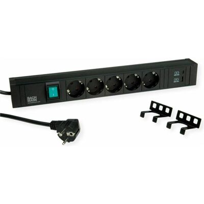Bachmann, Steckdosenleiste, Handwerkerleiste 12x Schutzkontakt 2m (5x, CEE 7/3, 2 m) Bachmann, Steckdosenleiste, Handwerkerleiste 12x Schutzkontakt 2m (5x, CEE 7/3, 2 m)
