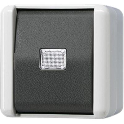 Jung 833W Schalter - 1Pol 10A Aufputz IP44 Jung 833W Schalter - 1Pol 10A Aufputz IP44