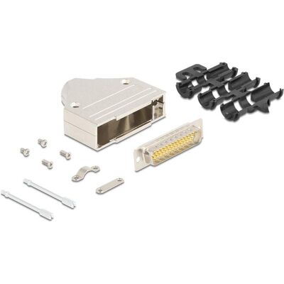 Delock Sub-D Steckergehäuse 44 Pin aus Metall inklusive Stec, Elektronikkabel + Stecker, Silber Delock Sub-D Steckergehäuse 44 Pin aus Metall inklusive Stec, Elektronikkabel + Stecker, Silber