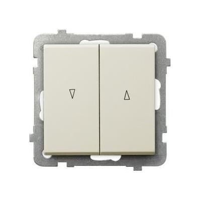 Ospel, Lichtschalter + Storenschalter, Rolladenschalter Sonata 10AX 2200W ecru (ŁP-7R Ospel, Lichtschalter + Storenschalter, Rolladenschalter Sonata 10AX 2200W ecru (ŁP-7R