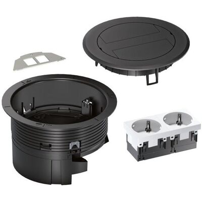 Hager, Zubehör Schalterprogramm, Installationsdose R02, 2xSCHUKO Keystone Hager, Zubehör Schalterprogramm, Installationsdose R02, 2xSCHUKO Keystone