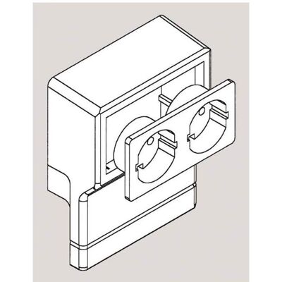 GGK, Kabelschutz + Kabelführung, Geräteträger Schuko 2fach mit 4005 erh. Ber.-sch. für SL/ SLT-GT Buche (Kabelkanal, 3.30 cm) GGK, Kabelschutz + Kabelführung, Geräteträger Schuko 2fach mit 4005 erh. Ber.-sch. für SL/ SLT-GT Buche (Kabelkanal, 3.30 cm)