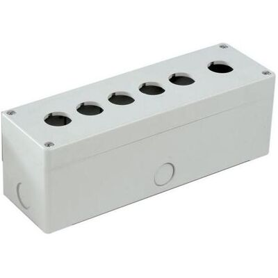 RS PRO Steuerstation-Gehäuse, 6 x Ø 22mm, Grau, Ku (Gehäuse), Elektronikzubehör + Gehäuse, Grau RS PRO Steuerstation-Gehäuse, 6 x Ø 22mm, Grau, Ku (Gehäuse), Elektronikzubehör + Gehäuse, Grau