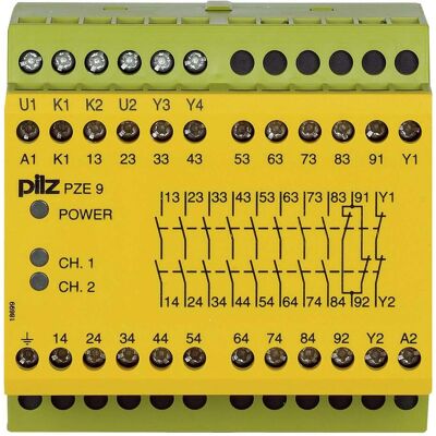 Pilz 774148 PZE 9 230-240VAC 8n/o 1n/c, Relais Pilz 774148 PZE 9 230-240VAC 8n/o 1n/c, Relais