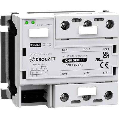 Crouzet GN050DSRL Halbleiterrelais - 50A, 510V/AC, Nulldurchgang Crouzet GN050DSRL Halbleiterrelais - 50A, 510V/AC, Nulldurchgang