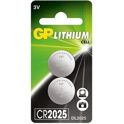 GP Batteries GP Ultra Plus Lithium Cell Battery CR2025, 3V, 2-pack (2 Stk., CR2025, 160 mAh), Batterien + Akkus GP Batteries GP Ultra Plus Lithium Cell Battery CR2025, 3V, 2-pack (2 Stk., CR2025, 160 mAh), Batterien + Akkus