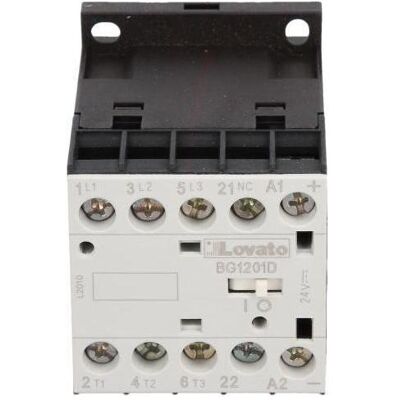 Lovato Leistungsschütz 12A 3P 24V DC 0NO 1NC (11BG1201D024), Relais Lovato Leistungsschütz 12A 3P 24V DC 0NO 1NC (11BG1201D024), Relais