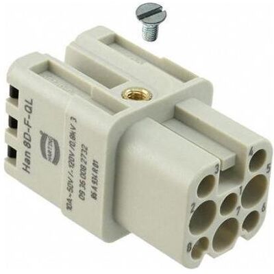 Harting 09 36 008 3101 Tilslutningsindsats Han D 8 + PE Crimp 1 stk, Elektronikkabel + Stecker, Grau Harting 09 36 008 3101 Tilslutningsindsats Han D 8 + PE Crimp 1 stk, Elektronikkabel + Stecker, Grau