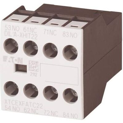 Eaton DILA-XHIT22 Hilfsschalterbaustein - 4 Kontakte, Weiß, Frontmontage Eaton DILA-XHIT22 Hilfsschalterbaustein - 4 Kontakte, Weiß, Frontmontage