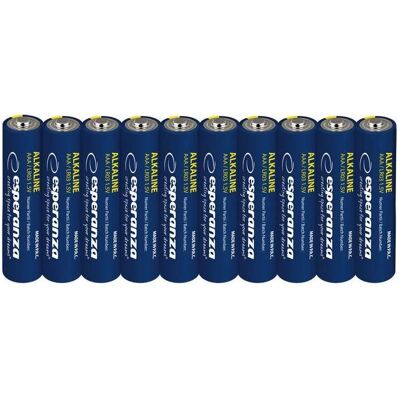 Esperanza Alkaline Batteries AAA 10pcs. Foil Wrapped With Tag (10 Stk.), Batterien + Akkus Esperanza Alkaline Batteries AAA 10pcs. Foil Wrapped With Tag (10 Stk.), Batterien + Akkus