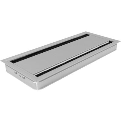 TecLines, Kabelschutz + Kabelführung, TKD009E Tisch Kabeldurchführung 135x320mm, Alu eloxiert (Kabeldurchlass, 32 cm) TecLines, Kabelschutz + Kabelführung, TKD009E Tisch Kabeldurchführung 135x320mm, Alu eloxiert (Kabeldurchlass, 32 cm)