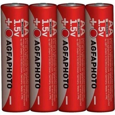AGFAPHOTO zinc battery 1.5V, R06/AA, shrink 4pcs (4 Stk., AA), Batterien + Akkus AGFAPHOTO zinc battery 1.5V, R06/AA, shrink 4pcs (4 Stk., AA), Batterien + Akkus