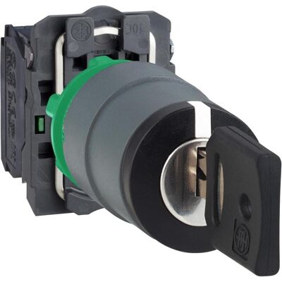 Schneider Electric Schlüsselschalter, komplett, 3- XB5AG33C0, Schalter + Taster, Schwarz Schneider Electric Schlüsselschalter, komplett, 3- XB5AG33C0, Schalter + Taster, Schwarz