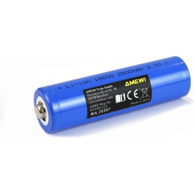 Amewi LiIon 1S 3,7V 18650 Zelle 2500mAh (1 Stk., 18650, 2500 mAh), Batterien + Akkus Amewi LiIon 1S 3,7V 18650 Zelle 2500mAh (1 Stk., 18650, 2500 mAh), Batterien + Akkus
