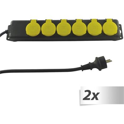 REV, Steckdosenleiste, 2x1 Steckdosenleiste IP44 6-fach 1,4m (6x, CEE 7/3, 1.40 m) REV, Steckdosenleiste, 2x1 Steckdosenleiste IP44 6-fach 1,4m (6x, CEE 7/3, 1.40 m)