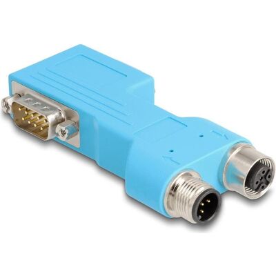 Delock D-Sub 9 Stecker und Buchse zu M12 Stecker und Buchse, Elektronikkabel + Stecker, Blau Delock D-Sub 9 Stecker und Buchse zu M12 Stecker und Buchse, Elektronikkabel + Stecker, Blau