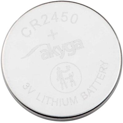 Akyga Knopfzelle CR 2450 3 V 1 St. 600 mAh Li-MnO2 CR2450 (1 Stk., CR2450, 600 mAh), Batterien + Akkus Akyga Knopfzelle CR 2450 3 V 1 St. 600 mAh Li-MnO2 CR2450 (1 Stk., CR2450, 600 mAh), Batterien + Akkus