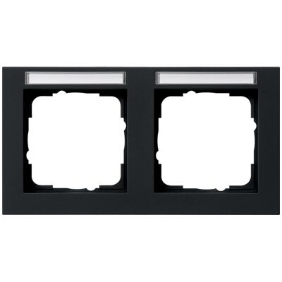 Gira E2 2-fach Abdeckrahmen - Schwarz Gira E2 2-fach Abdeckrahmen - Schwarz