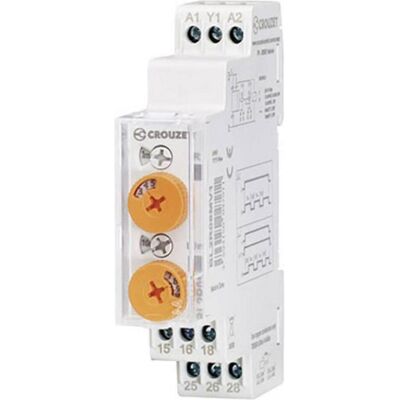 Crouzet Time Delay Relay, 2x 8A Function L-Li, Relais Crouzet Time Delay Relay, 2x 8A Function L-Li, Relais