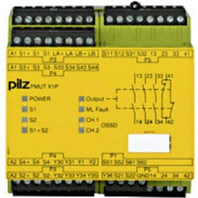 Pilz PMUT X1P - Sicherheitsrelais - 24V DC, 3 NO/1 NC, Unverzögert Pilz PMUT X1P - Sicherheitsrelais - 24V DC, 3 NO/1 NC, Unverzögert