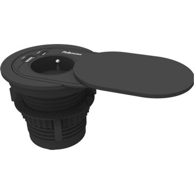 Fellowes Steckdose, Power Spot Type E (FR BE PL) - Black Fellowes Steckdose, Power Spot Type E (FR BE PL) - Black