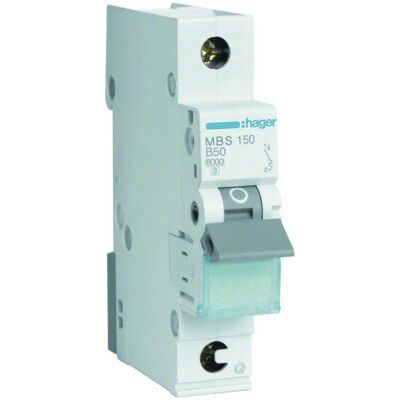 Hager MBS150 1P Leitungsschutzschalter - B-50A 6kA Quick Connect Hager MBS150 1P Leitungsschutzschalter - B-50A 6kA Quick Connect